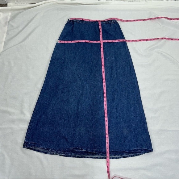 CP Shades Women’s size Medium Blue Denim Jean Maxi Skirt - Picture 13 of 16